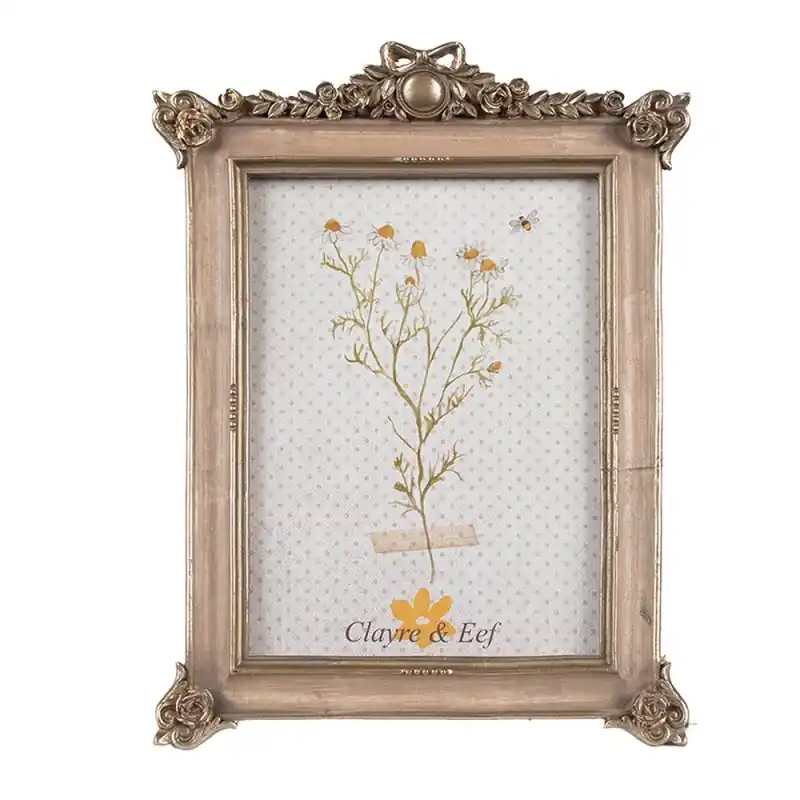 Clayre & Eef Fotolijst 13x18 cm Goudkleurig Polyresin Exclusieve Aanbieding