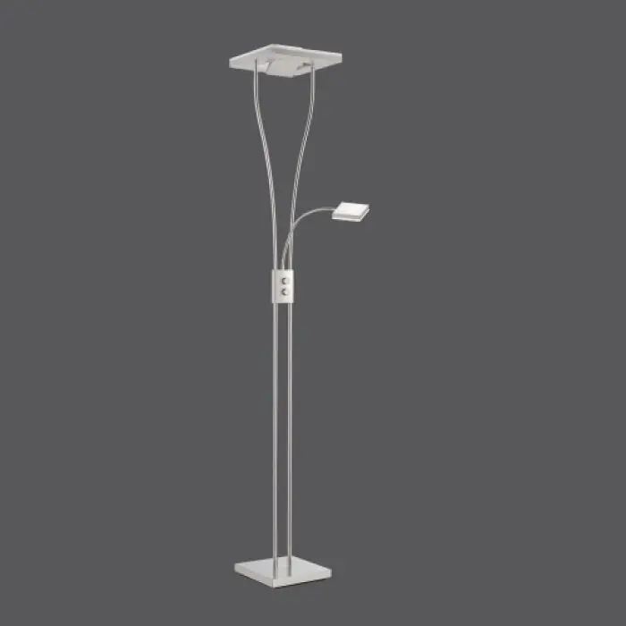 Leuchten-Direkt HELIA Staande lamp LED roestvrij staal, 1-licht Laatste Versie