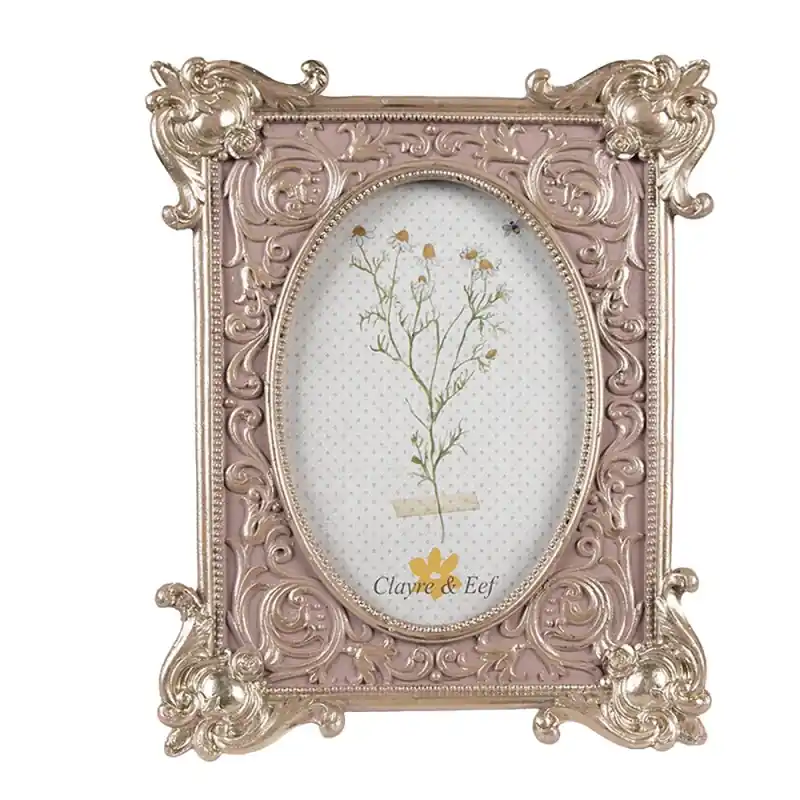 Clayre & Eef Fotolijst 10x15 cm Zilverkleurig Polyresin Favoriet