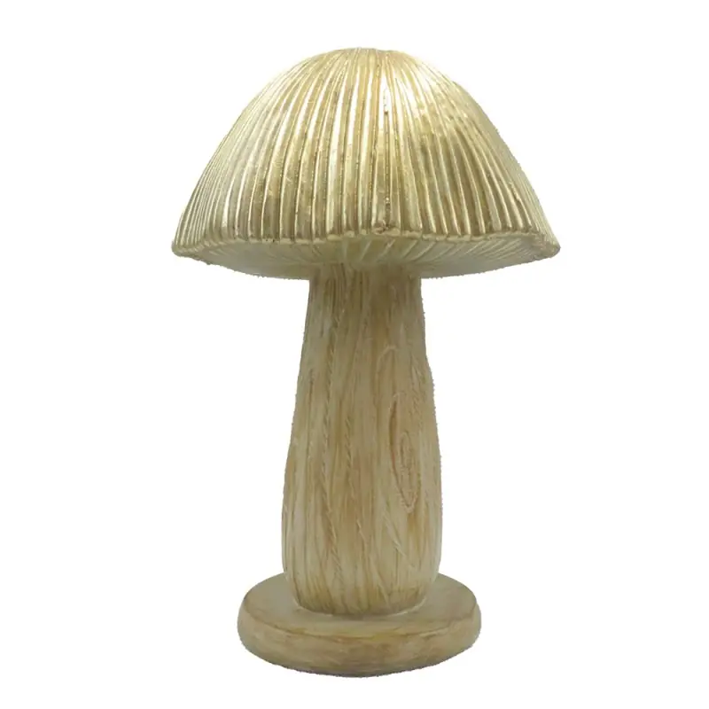Direct Verzonden Clayre & Eef Decoratie Paddenstoel Ø 13x20 cm Bruin Polyresin