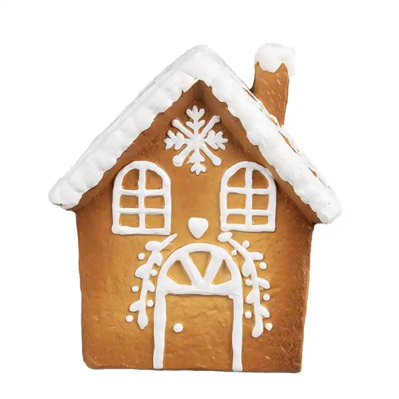 Op = Op Clayre & Eef Gingerbread house 14x12x15 cm Bruin Keramiek