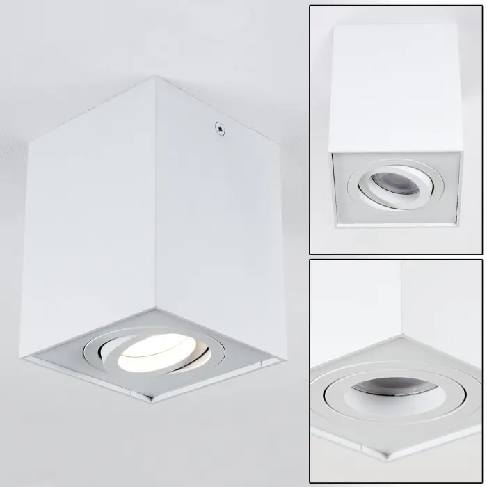 Baishan Plafondlamp Wit, 1-licht Op = Op