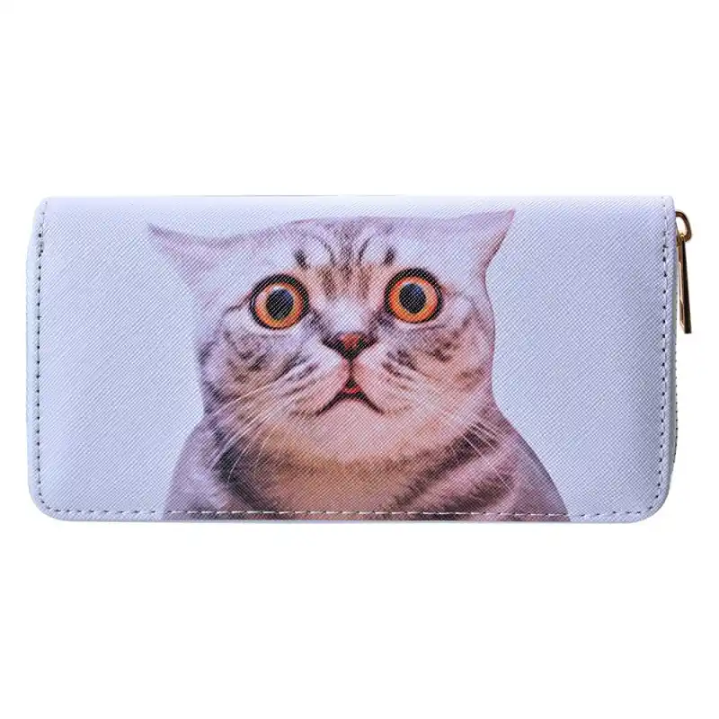 Clayre & Eef Portemonnee 19x10 cm Wit Kunststof Kat Speciale Aanbieding