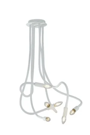 Lutec LOVER Plafondlamp Wit, 6-lichts Beperkt Aanbod