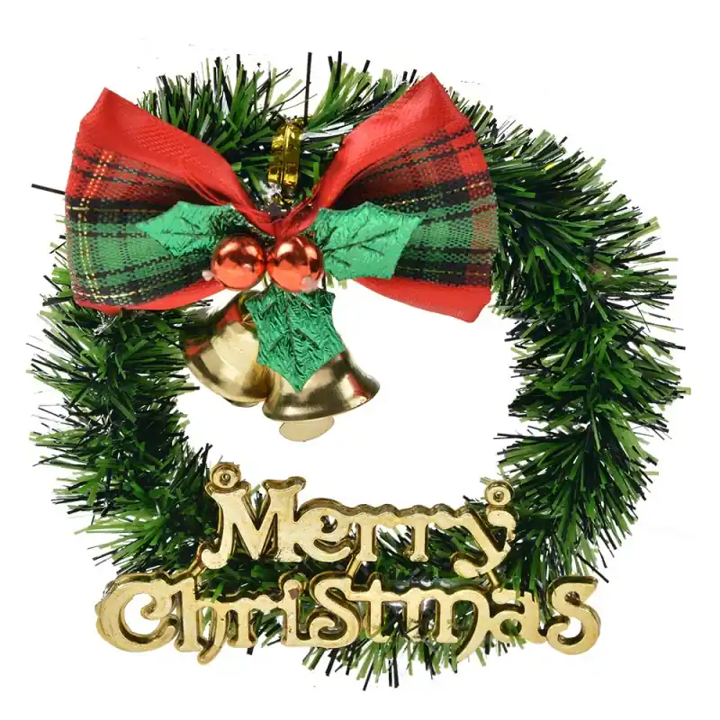 Clayre & Eef Kerstkrans Ø 8 cm Groen Kunststof Korting