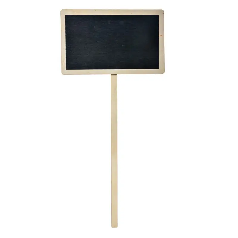 Clayre & Eef Plantensteker met Krijtbord 16x1x35 cm Zwart Hout Voordeelprijs