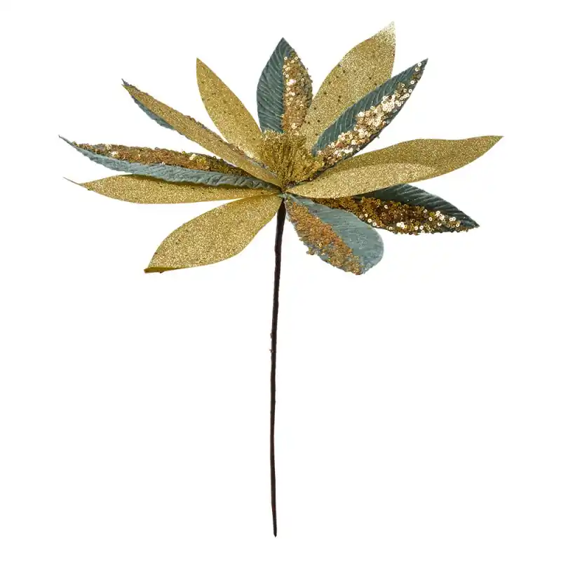 Clayre & Eef Kunstplant Kerstster Ø 40x47 cm Groen Geel Kunststof Speciale Aanbieding