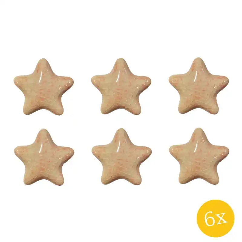 Clayre & Eef Deurknop set van 6 stuks 4 cm Roze Keramiek Meubelknop Voordeelprijs