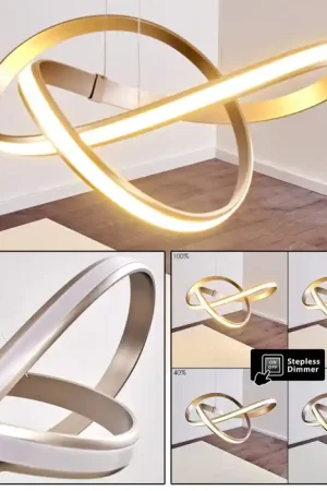 Woyens Hanglamp LED Staal geborsteld, 1-licht Fabrieksprijs