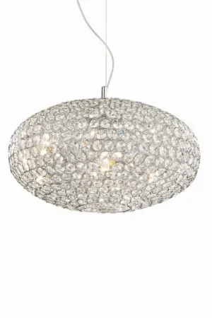 Exclusieve Aanbieding Ideallux ORION Hanger Chroom, Kristaloptiek, 8-lichts