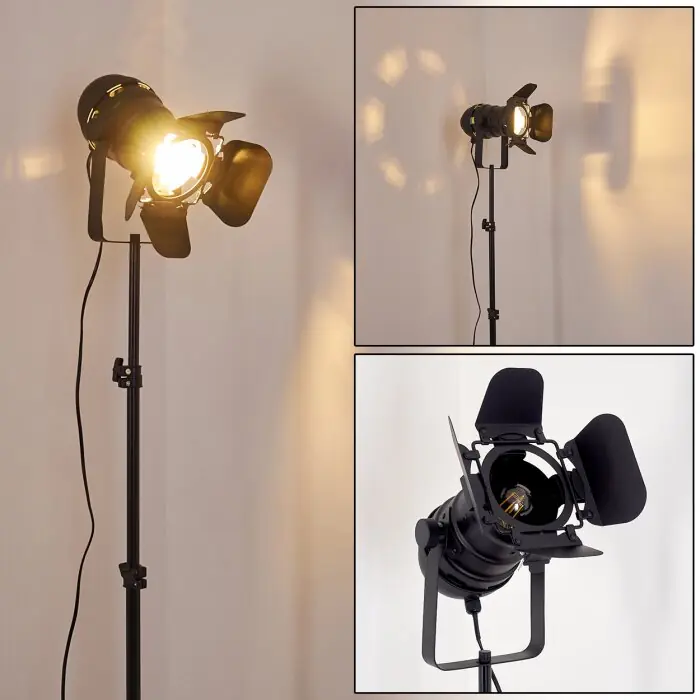 Lichinga Staande lamp Zwart, 1-licht Dagaanbieding