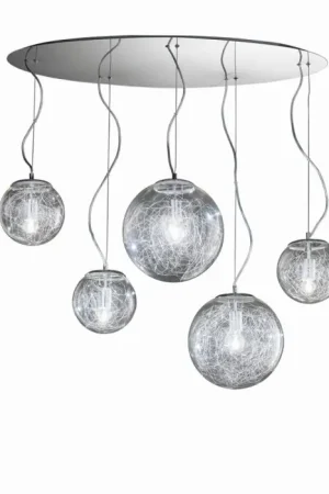 Beperkt Aanbod Ideallux MAPA MAX Hanger Chroom, 5-lichts