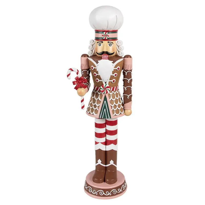 Clayre & Eef Decoratie Beeld Notenkraker 15x12x46 cm Bruin Kunststof Flitsaanbieding