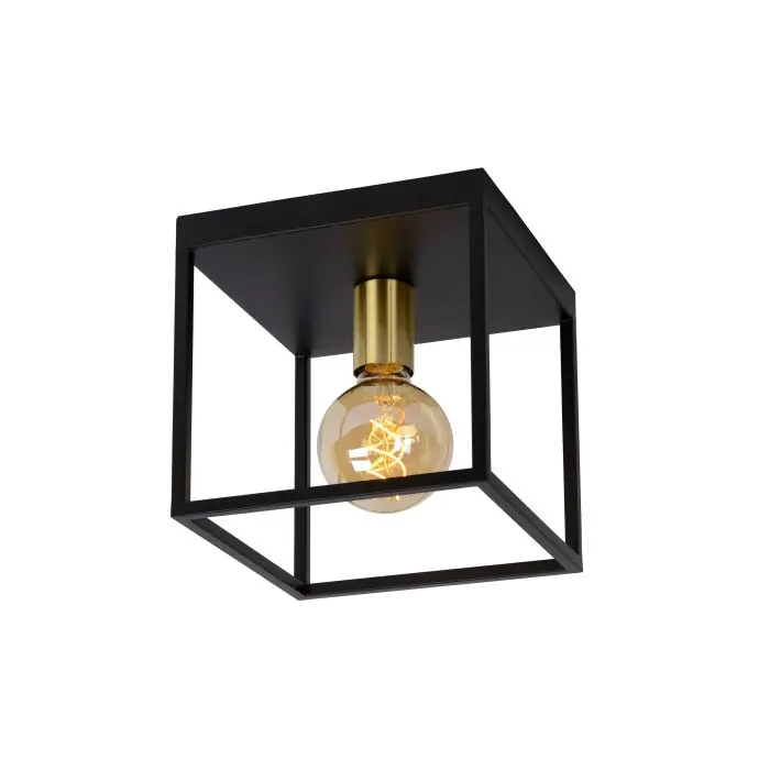 Favoriet Lucide RUBEN Plafondlamp Zwart, 1-licht