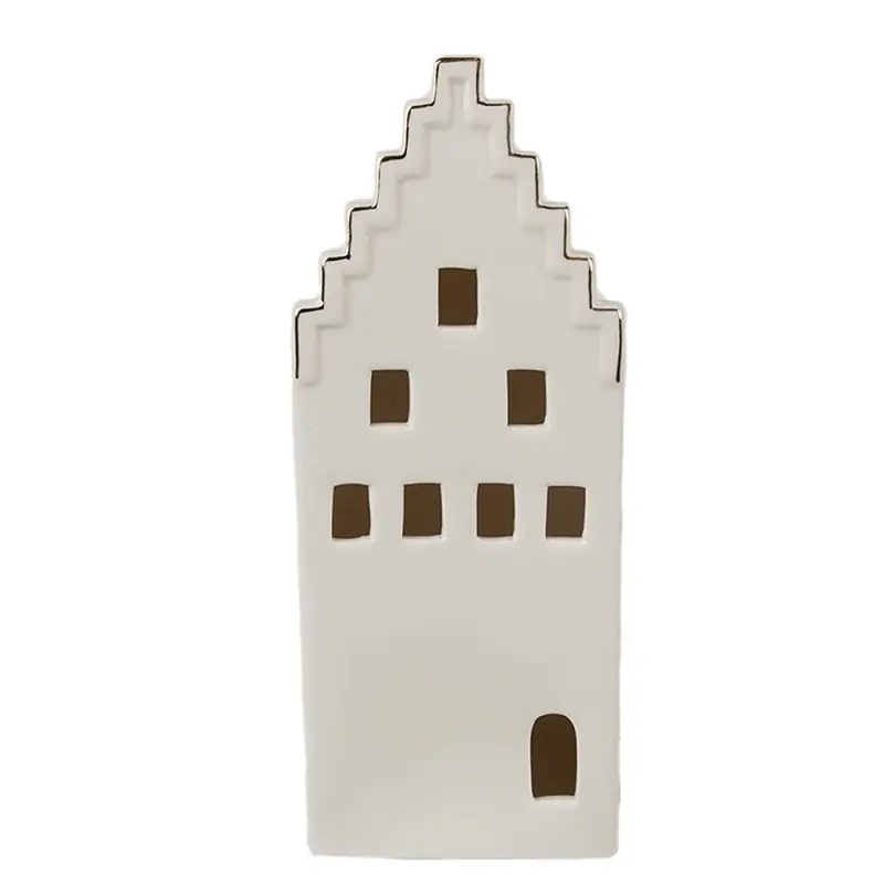 Clayre & Eef Decoratie Huis 20 cm Beige Porselein Koopje