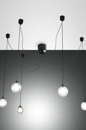 Express Levering Fabas Luce Blog Hanglampen LED Zwart, 1-licht