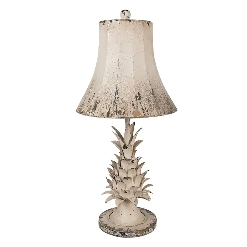 Aanbieding Clayre & Eef Tafellamp Ø 30x64 cm Beige Metaal