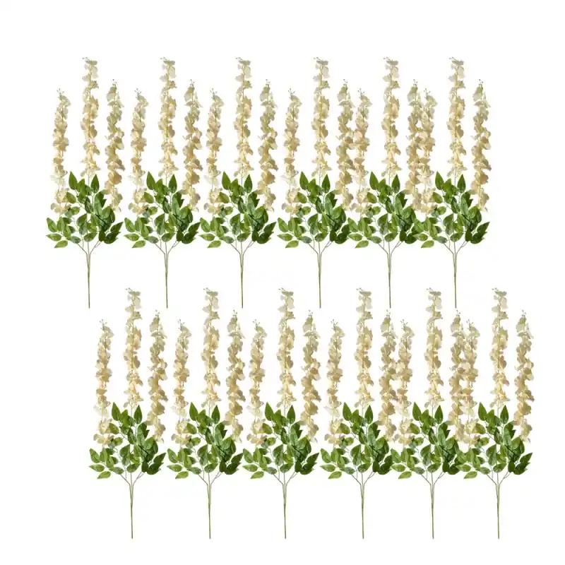 Clayre & Eef Kunstbloemen Set van 12 110 cm Geel Kunststof Speciale Aanbieding