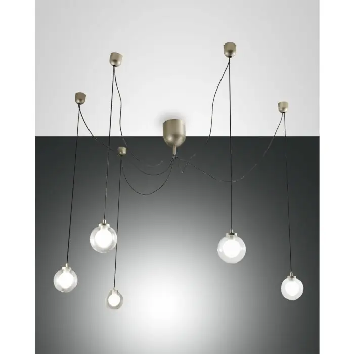Seizoensaanbieding Fabas Luce Blog Hanglampen LED Goud, Zwart, 1-licht