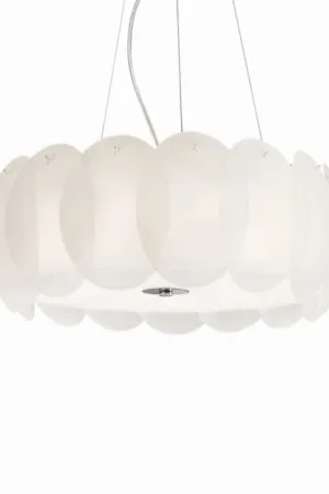 Rechtstreeks Van De Fabrikant Ideallux OVALINO Hanger Wit, 8-lichts