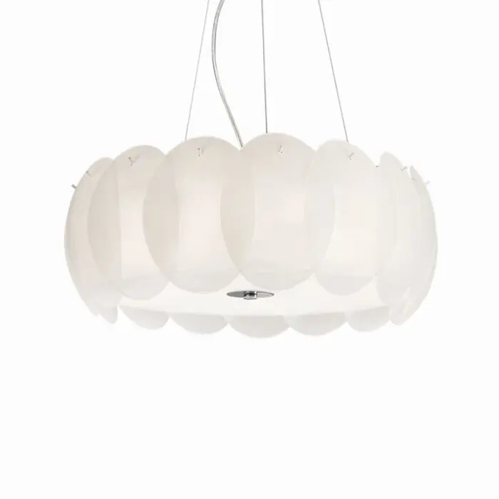 Rechtstreeks Van De Fabrikant Ideallux OVALINO Hanger Wit, 8-lichts