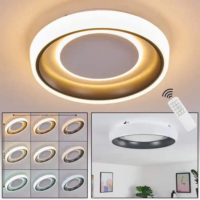 Beperkte Voorraad Mackay Plafondlamp LED Antraciet, Wit, 1-licht