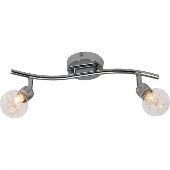 Gratis Retour Brilliant BULB Plafondlamp Chroom, 2-lichts