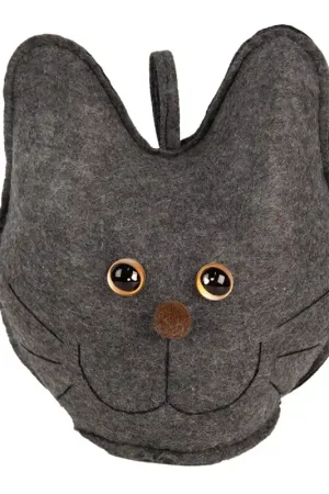 Weekendaanbieding Clayre & Eef Deurstopper Kat 20x14x22 cm Grijs Synthetisch
