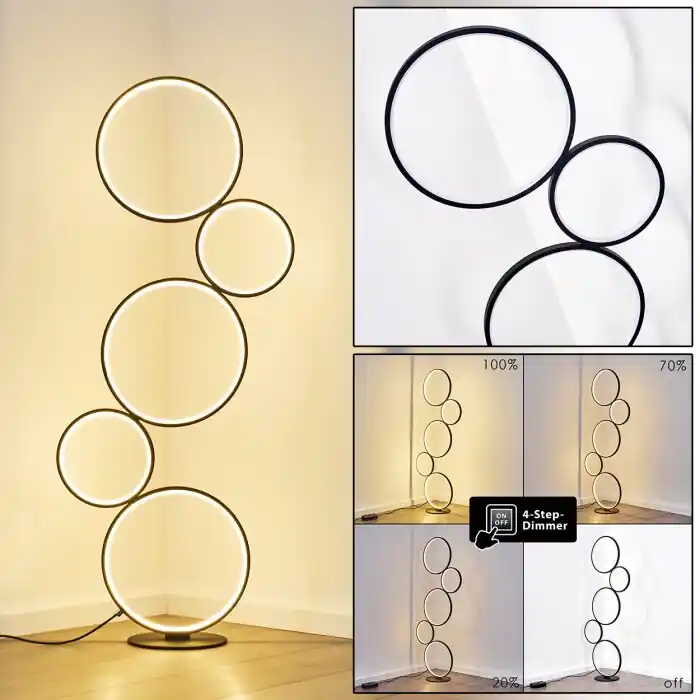Voordeelprijs Rodekro Staande lamp LED Zwart, 1-licht