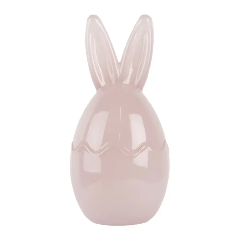 Gratis Retour Clayre & Eef Glazen potje Ei Ø 9x17 cm Roze Glas