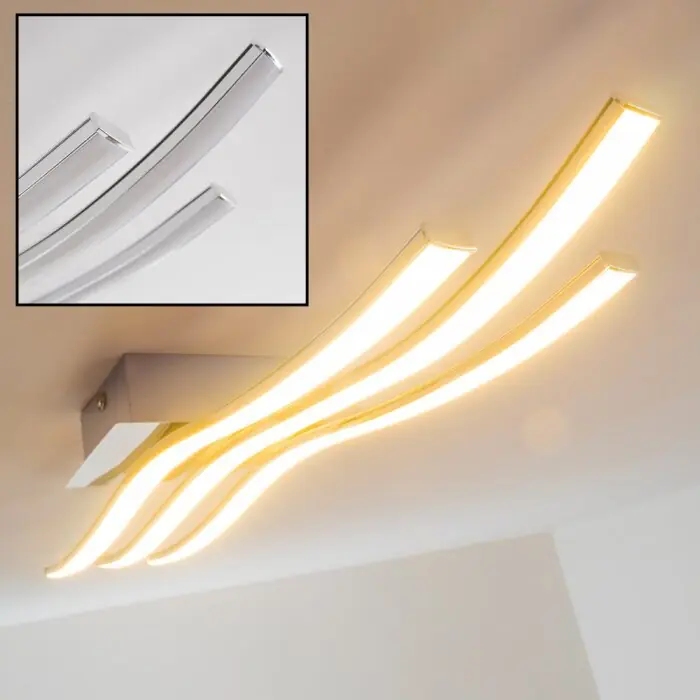 Weekendaanbieding Cartago Plafondlamp LED Chroom, 3-lichts