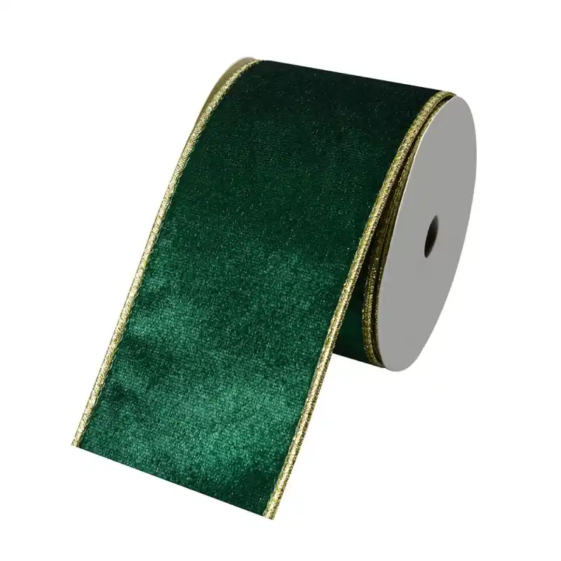 Hoge Kwaliteit Clayre & Eef Decoratie Lint 63 mm x 5 m Groen Synthetisch