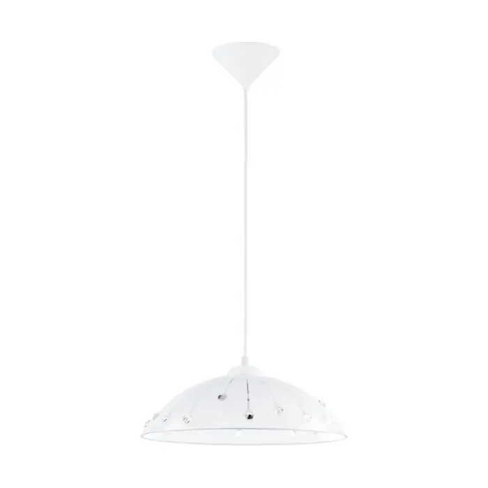 Beste Prijs Eglo VETRO Hanglamp Kristaloptiek, Wit, 1-licht