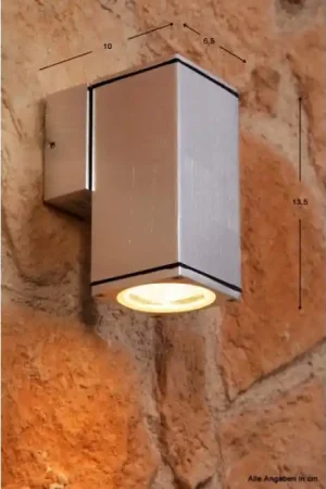 Konstsmide MONZA Muurlamp Zilver, 2-lichts Speciale Aanbieding