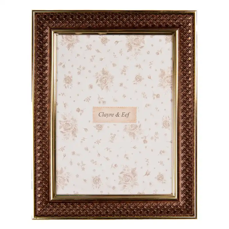 Clayre & Eef Fotolijst 13x18 cm Bruin Kunststof Weekendaanbieding