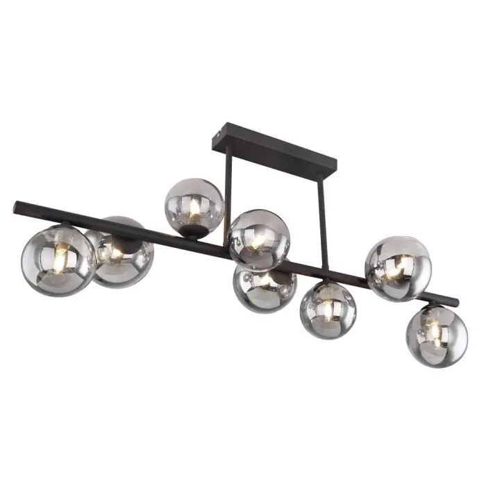 Bestseller Globo IRNAA Plafondlamp LED Zwart, 9-lichts