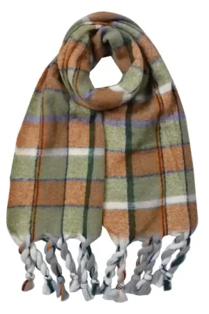 Aanbieding Clayre & Eef Wintersjaal Dames 50x200 cm Groen Synthetisch
