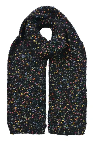 Tijdelijk Beschikbaar Clayre & Eef Wintersjaal Dames 14x146 cm Zwart Synthetisch
