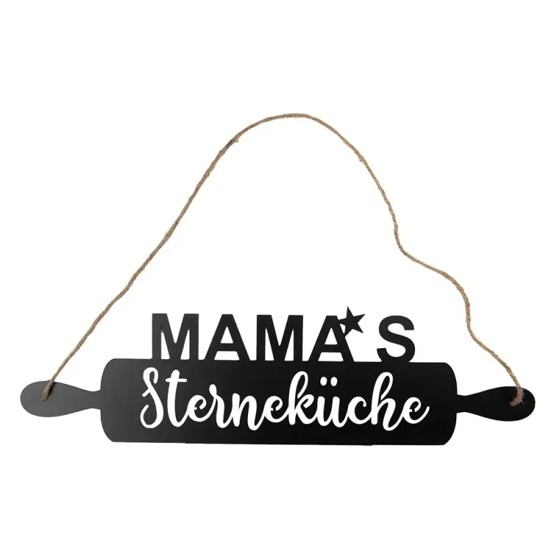 Laatste Kans Clayre & Eef Tekstbord 50x14 cm Zwart Metaal