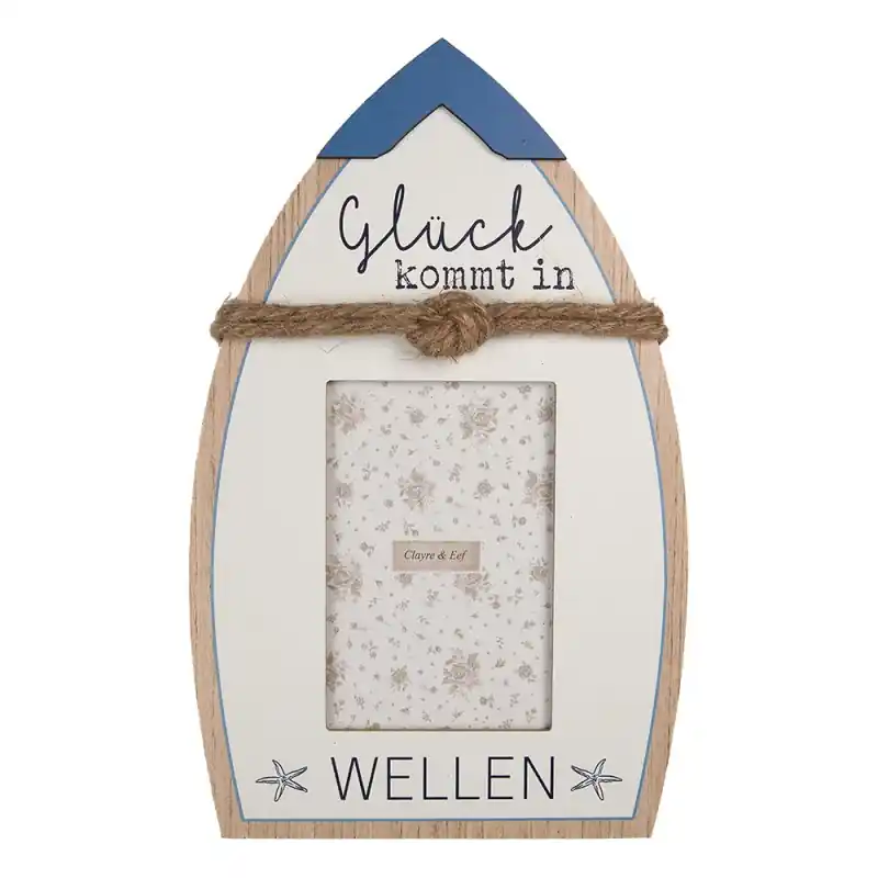 Superprijs Clayre & Eef Fotolijst 10x15 cm Wit MDF Boot