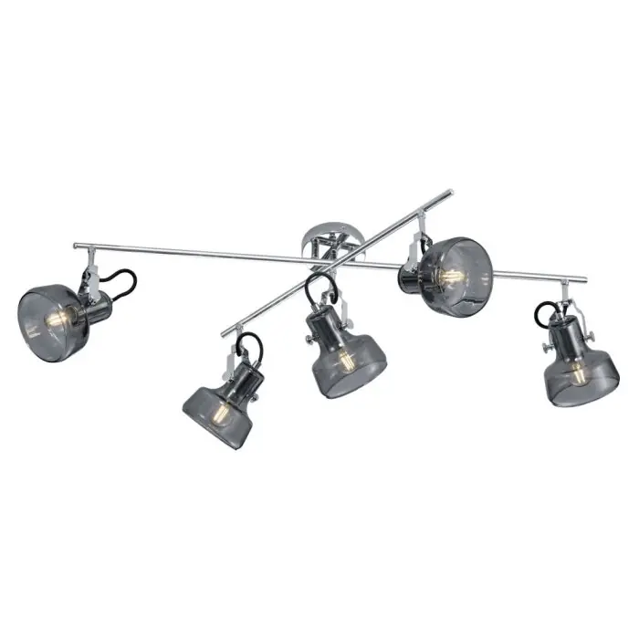 Superprijs Trio KOLANI Plafondlamp Chroom, 5-lichts