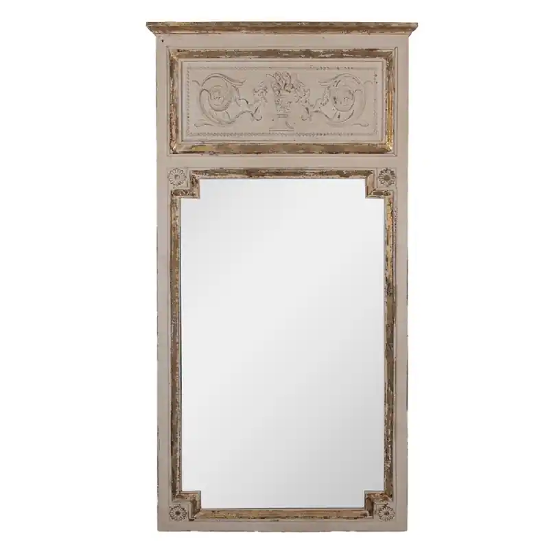 Clayre & Eef Spiegel 80x5x158 cm Beige Hout Actieprijs
