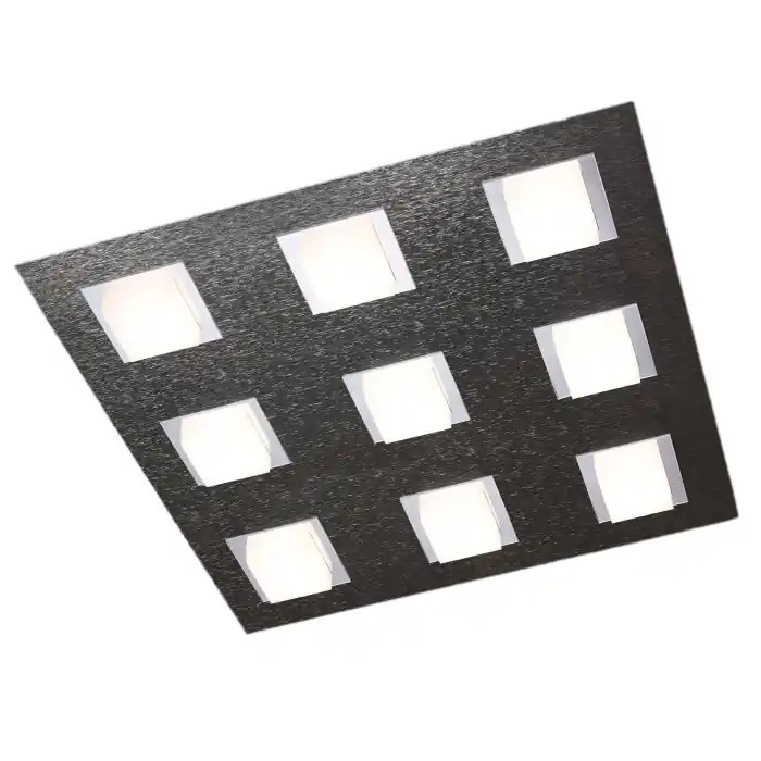Hoge Kwaliteit Grossmann BASIC Plafondlamp LED Antraciet, 9-lichts