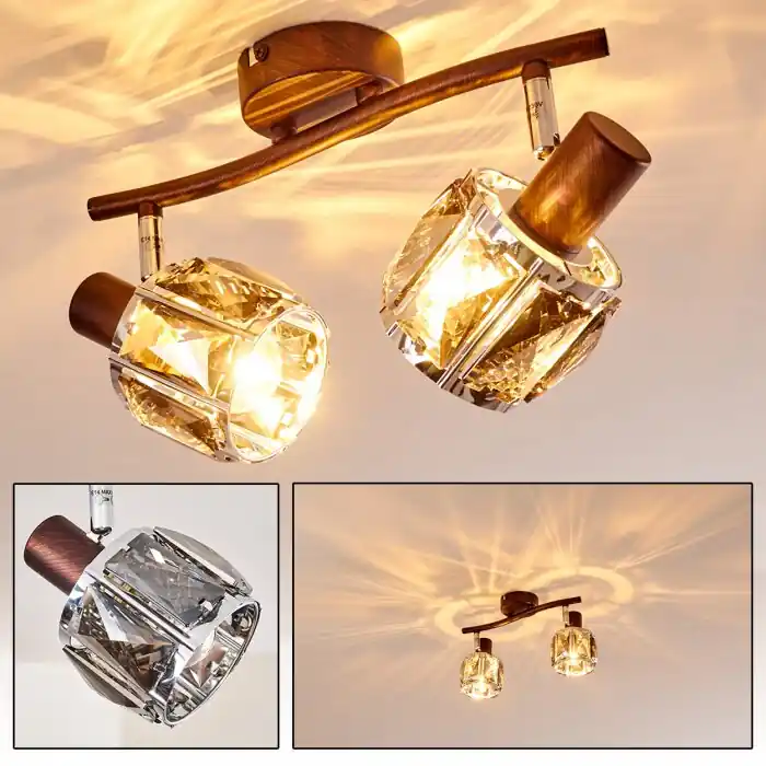 Hoge Kwaliteit Micuna Plafondlamp Brons, 2-lichts