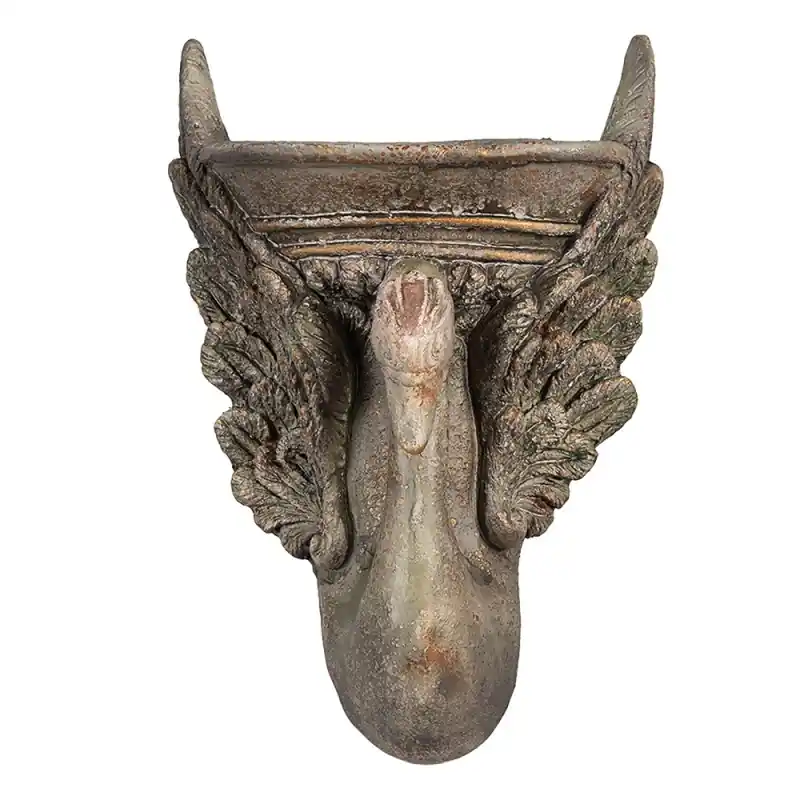 Clayre & Eef Bloempot 30x15x43 cm Bruin Keramisch materiaal Zwaan Gecertificeerd