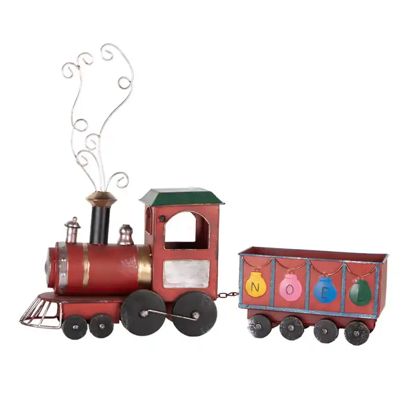 Bestseller Clayre & Eef Kerstdecoratie Beeld 63x15x38 cm Rood Metaal