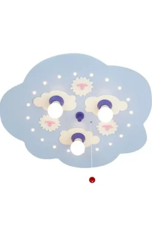 Laatste Kans Elobra SCHÄFCHENWOLKE Plafondlamp Blauw, 3-lichts