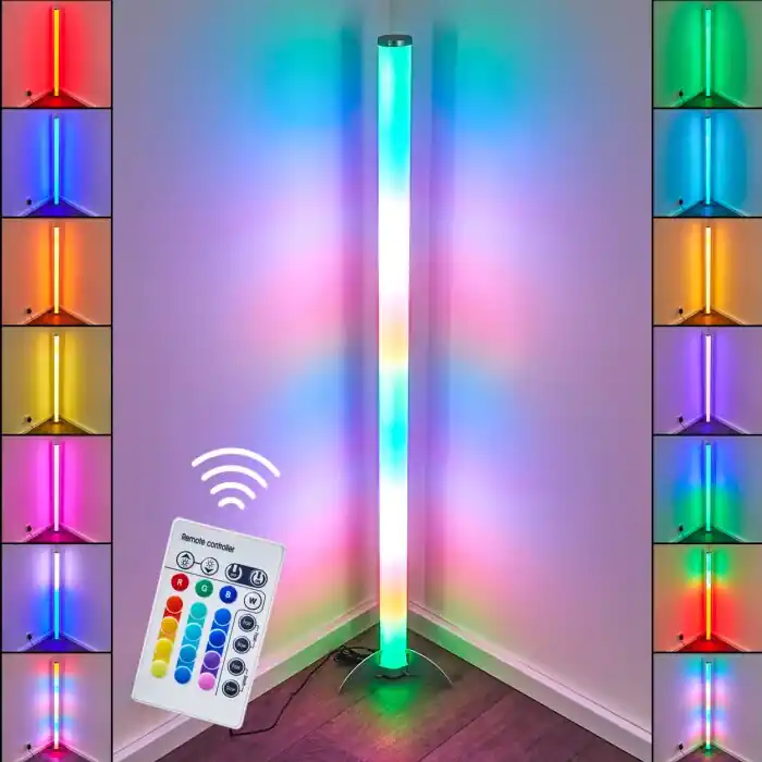 Laugar Staande lamp LED Zilver, 1-licht, Afstandsbediening, Kleurwisselaar Rechtstreeks Van De Fabrikant