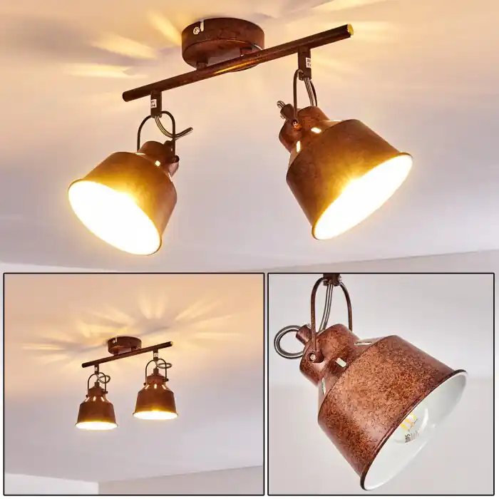 Merkproduct Safari Plafondlamp Roest, 2-lichts