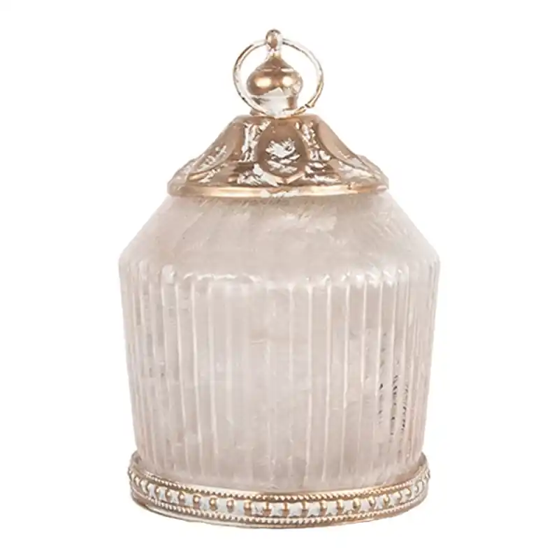 Koop Online Clayre & Eef LED Lantaarn Ø 8x12 cm Roze Glas